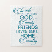 Puzzle Chercher ce qui compte Turquoise (Vertical)