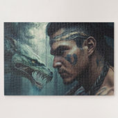 Puzzle Cherokee Warrior et l'Uktena (Horizontal)