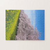 Puzzle Cherry Blossoms and Yellow Flowers (Horizontal)