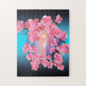 Puzzle Cherry Blossoms by Mount Fuji (Vertical)