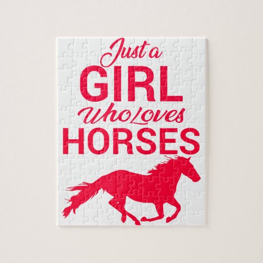 Puzzle Cherry Red Juste Une Fille Qui Aime Les Chevaux (Vertical)