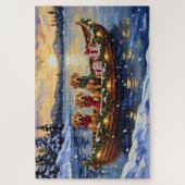Puzzle Chesapeake Bay Retriever Christmas Boat Holiday (Vertical)