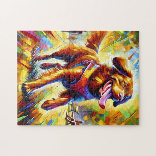 Puzzle Chesapeake Bay Retriever Portrait de chien Acryliq (Horizontal)