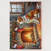 Puzzle Chesapeake Bay Terrier Fireplace Christmas Lights (Vertical)