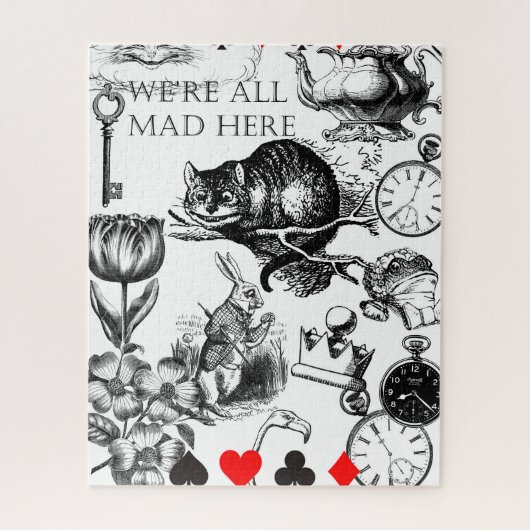 Puzzle Cheshire Chat classique alice au merveilleux fou (Vertical)