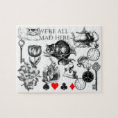 Puzzle cheshire chat classique alice dans le caractère me (Horizontal)