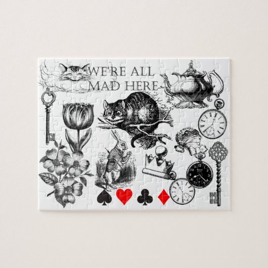 Puzzle cheshire chat classique alice dans le caractère me (Horizontal)