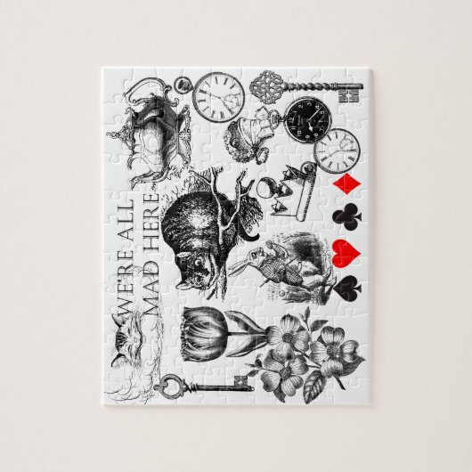 Puzzle cheshire chat classique alice dans le caractère me (Vertical)