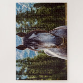 Puzzle Cheval à côté d'une forêt (Vertical)