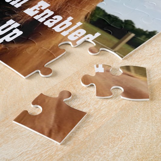 Puzzle Cheval à dents bleues (Côté)