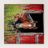 Puzzle Cheval À La Porte De La Grange (Horizontal)