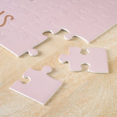 Puzzle Cheval à l'aquarelle Ruban Rose Filles Unique Mign (Côté)