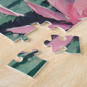 Puzzle Cheval Abstrait moderne et succulents (Côté)