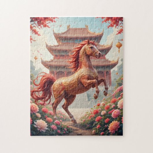 Puzzle Cheval année de Chine (Vertical)
