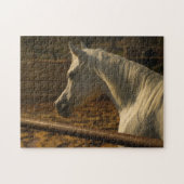 Puzzle Cheval arabe gris (Horizontal)