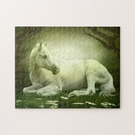 Puzzle Cheval arabe gris (Horizontal)