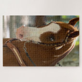 Puzzle Cheval arabe orné de bleu (Horizontal)