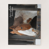 Puzzle Cheval au gingembre à la ferme Juste une fille qui (Vertical)