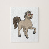 Puzzle Cheval avec lunettes de soleil (Vertical)