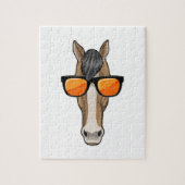 Puzzle Cheval avec lunettes de soleil (Vertical)