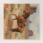Puzzle Cheval avec Mesas du désert (Horizontal)