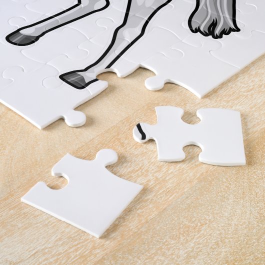 Puzzle Cheval avec papillon (Côté)