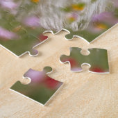 Puzzle Cheval blanc à la crinière flottante (Côté)