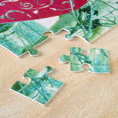 Puzzle Cheval Blanc Coeur Rouge Saint Valentin (Côté)