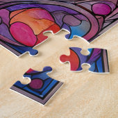 Puzzle Cheval blanc en vitrail (Côté)