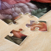 Puzzle Cheval blanc et broderie Rose (Côté)