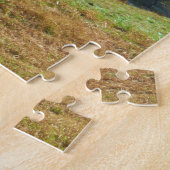 Puzzle Cheval blanc et Brown, étang d'automne (Côté)