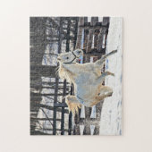 Puzzle Cheval blanc galopant (Vertical)