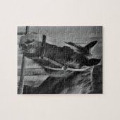 Puzzle Cheval blanc noir - Art de la photographie animale (Horizontal)