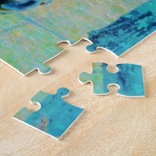 Puzzle Cheval bleu Denim teinté (Côté)