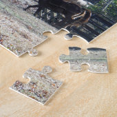 Puzzle Cheval Brown à pied à travers la clôture (Côté)