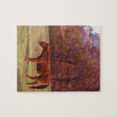 Puzzle Cheval Brown dans un champ d'herbe (Horizontal)