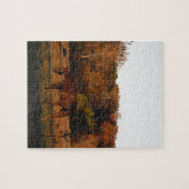 Puzzle Cheval Brown rouge, bois d'automne. (Horizontal)