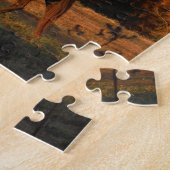 Puzzle Cheval Brown rouge, bois d'automne. (Côté)