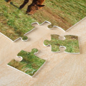 Puzzle Cheval Brown rouge, ciel bleu Turquoise (Côté)