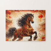 Puzzle Cheval chinois, amateurs de chevaux (Horizontal)
