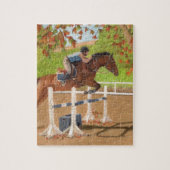 Puzzle Cheval coloré et cavalier Sauts (Vertical)