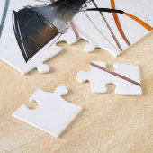 Puzzle Cheval courant à l'aquarelle abstraite (Côté)