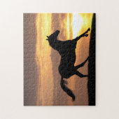 Puzzle Cheval dans le coucher du soleil (Vertical)
