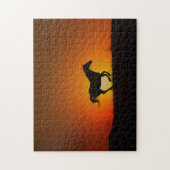 Puzzle Cheval dans Orange Sunset Challenging (Vertical)