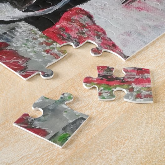 Puzzle Cheval dans un champ équestre peintre cavalier (Côté)