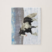 Puzzle Cheval d'attelage de la bandelette tzigane noire d (Vertical)