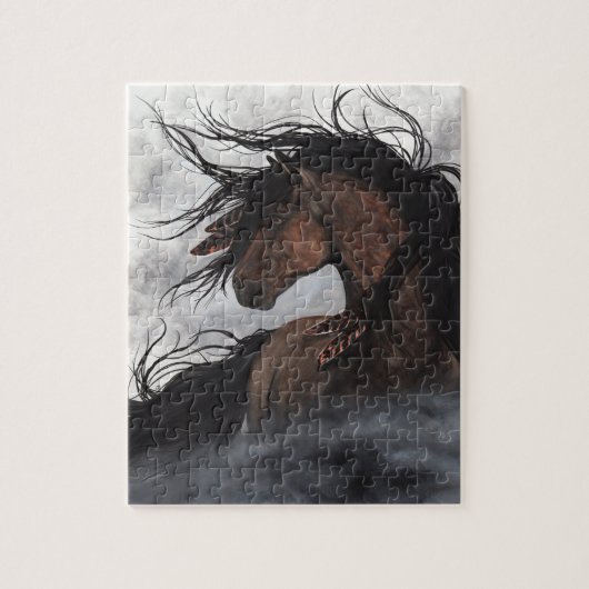 Puzzle Cheval de baie majestueux de Smokey par Bihrle (Vertical)
