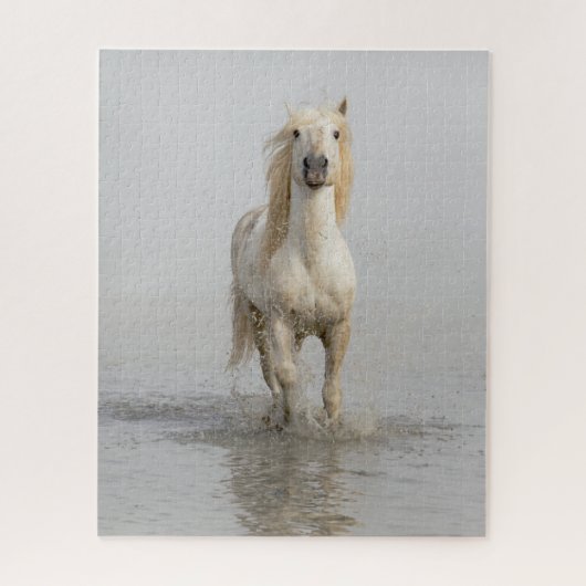 Puzzle Cheval de Camargue courant dans l'eau (Vertical)