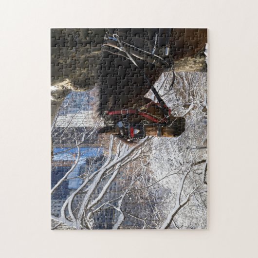Puzzle Cheval de chariot d'hiver (Vertical)