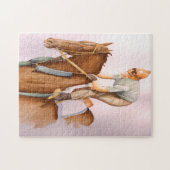Puzzle Cheval de course et Jockey (Horizontal)